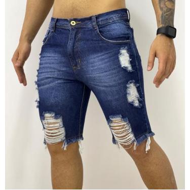 Imagem de Bermuda jeans destroyed - Nodrama jeans , 36