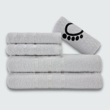Imagem de Jogo De Toalha Banho 5 Peças Viena Branco