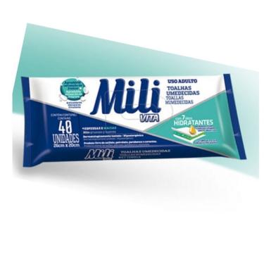 Imagem de Lenço Umedecido  Mili Vita   Adulto    Toalha Umedecida   12 Pacotes com 40 unidades   Total 480