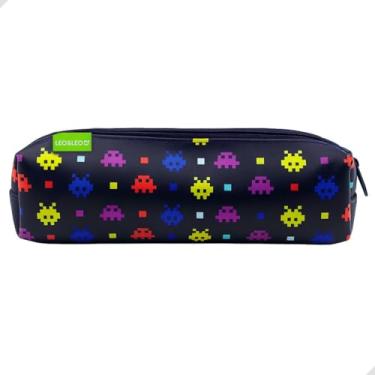 Imagem de Estojo Escolar Infantil Grande Fecho em Zíper, Estampas Coloridas e Divertidas, Ideal para Lápis, Canetas e Material Escolar, Durável, Leve e Perfeito para Escola, Mochila e Dia a Dia (Game)