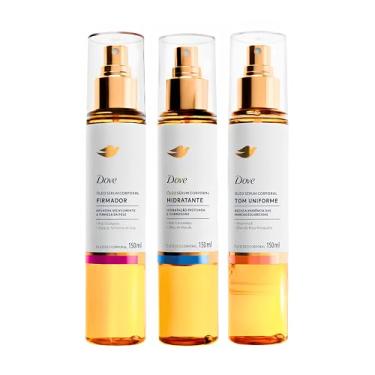 Imagem de Kit Dove Deo Óleo Sérum Corporal Spray Firmador + Hidratante + Tom Uniforme