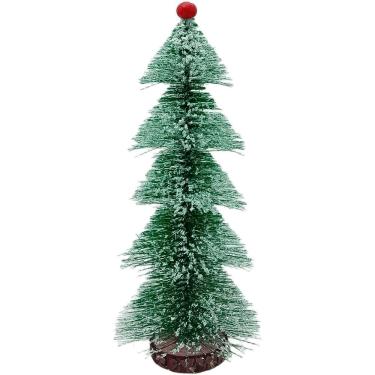 Imagem de Mini Árvore De Natal Flocos Neve Pinheiro Enfeite Mesa 33cm