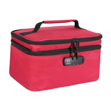 Imagem de Generic Caixa de primeiros socorros médica, estojo de armazenamento de grande capacidade, organizador de armazenamento à prova de poeira com 2 níveis para, Vermelho