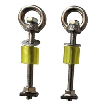 Imagem de Generic 2 Anéis de Fixação com Olhal Reforçados em aço Inoxidável Prateado para Ganchos de Rack de Teto, Comprimento 10 Cm