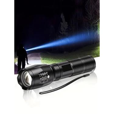 Imagem de Lanternas de grau militar 5 modos 3000 lúmens elevados LED à prova d'água lanterna portátil para acampamento, ciclismo, caminhadas, uso externo e doméstico (pilhas não incluídas)