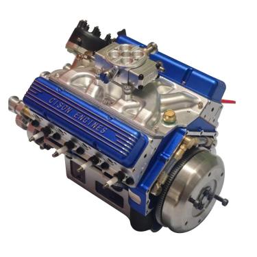 Imagem de Kit De Motor Cison V8 A Gás, Construa Seu Próprio Kit De Montagem Diy Em Escala 1/6 Para Adultos, Mini Kits De Motor V8 Que Funcionam, Construa Seu Próprio Motor Modelo V8 De Haste, Blue