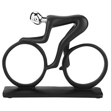 Imagem de Estátua de atleta elegante Figura esportiva modelo Escultura de resina Arte abstrata moderna escultura estatueta para decoração de escritório doméstico Mestre de golfe Jogador de (bicicleta