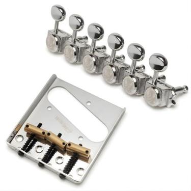 Imagem de Kit Para Telecaster Vintage Ponte Wilkinson + Tarraxas Com Trava - Thi