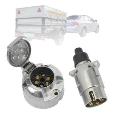 Imagem de Conector Elétrico Tomada Carretinha Reboque Engate Alumínio - Congratu