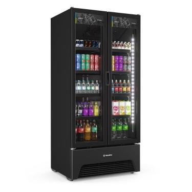 Imagem de Refrigerador Expositor Metalfrio Vertical Degelo Manual LED 691L VB70AH All Black Preto...
