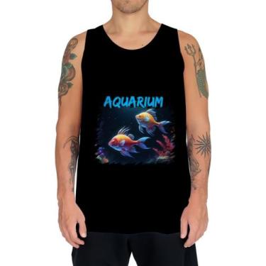 Imagem de Camiseta Regata Peixes no Aquário Translúcido Fish 1 - Kasubeck Store®