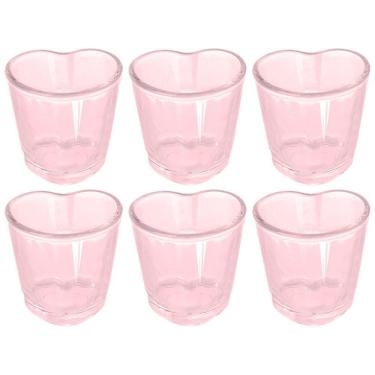 Imagem de Conjunto de Copos para Shot Love em Vidro com Formato de Coração 45ML 6 Peças para Fest...