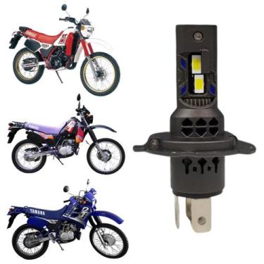 Imagem de Lâmpada de Led H4 Pk20 Farol Moto Yamaha Super Branca Efeito Xenon Fác