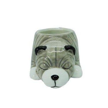 Imagem de Enfeite Porta Joias Vaso Cachorro Dormindo De Porcelana 12,5x8x6cm - K