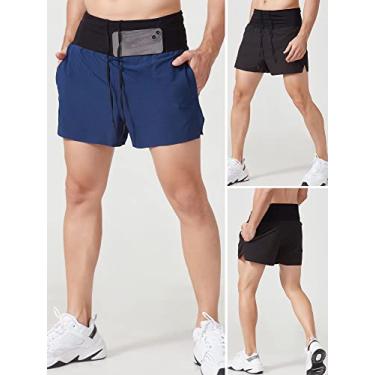 Imagem de Tingpai Shorts espo vos masculinos com forro com zíper bolso cintu shorts de corrida de ciclismo de secagem rápida