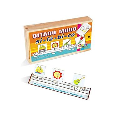 Imagem de Brinquedo Educativo Ditado Mudo Silabico Em Mdf 95 Peças Madeira - CARLU