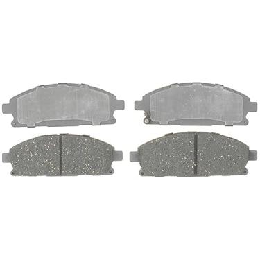 Imagem de ACDelco Conjunto de pastilhas de freio a disco dianteiro de cerâmica prata 14D855C com sensor de desgaste
