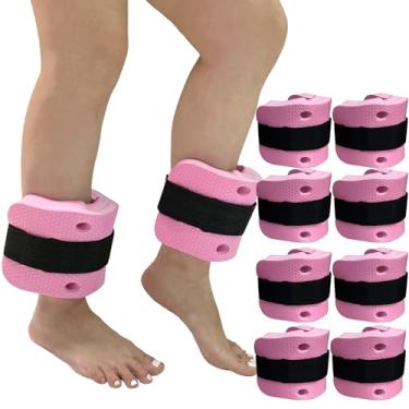 Imagem de Kit 4 Pares Caneleiras Hidroginástica EVA 1 à 2kg DF1095 Rosa Dafoca Sports