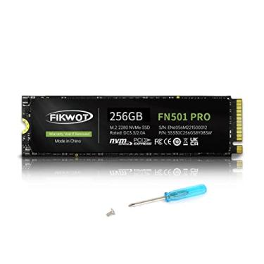 Imagem de Fikwot SSD NVMe FN501 Pro 256 GB - M.2 2280 PCIe Gen3 x4 unidade de estado sólido interno com adesivo de resfriamento de grafeno, até 2.800 MB/s, cache SLC 3D NAND TLC, compatível com laptop e PC Desktop