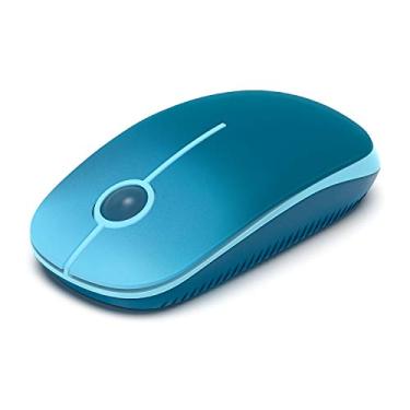 Imagem de Mouse sem fio Vssoplor, mouse de computador portátil fino de 2,4 G com nano receptor silencioso mouse óptico para notebook, PC, laptop, computador - azul gradiente
