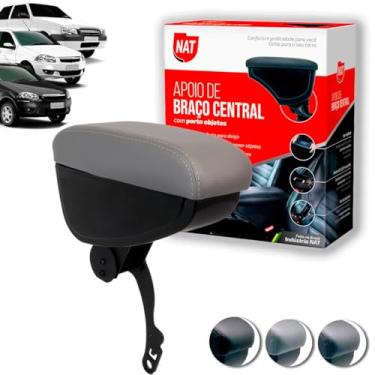 Imagem de Apoio de Braço Encosto Palio Siena Strada 1996 Até 2012 E Uno 1984 Até 2012 Suporte Reto Cinza C/Linha Cinza