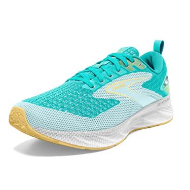 Imagem de Brooks Tênis de corrida feminino Levitate 6 Neutral, Aruba Azul/Amarelo, 5
