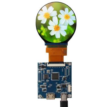 Imagem de FanyiTek Tela LCD circular 5.3 cm 480X480 IPS MIPI 300nit e mini HDMI 40 pinos placa controladora, porta de alimentação micro USB