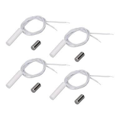 Imagem de Interruptor de Porta Magnético 10 Conjuntos de de Alarme de Sensor de Porta de Janela Com Fio Embutido, Revestimento ABS Retardador de Chama, Distância Operacional de