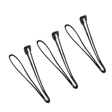 Imagem de Kit 3 Unidades Cabo Sata3 6gbps 60 Cm 90º - Foxcom