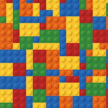 Imagem de Papel De Parede Autocolante Para Quarto E Sala Infantil lego coloridos