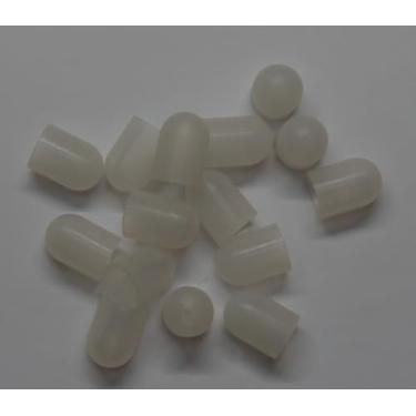 Imagem de DEXIERP Tampa redonda curta para 15/81.3 cm 11,5-12 mm diâmetro externo (pacote com 50) de tampas de extremidade de tubo de tubo protetores de rosca máscara de tinta reutilizável borracha de silicone