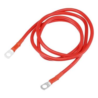 Imagem de TUCKBOLD Cabo inversor de bateria marítima para carro 8AWG 5/40.6 cm 1.2 m robusto | Fio de cobre da bateria vermelho 1 peça