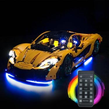 Imagem de BrickBling Kit de luz LED para carro de brinquedo 42172 Technic McLaren P1 (sem modelo) (versão RC luz)