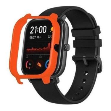 Imagem de Case Bumper Nsmart para proteção do smartwatch GTS, Laranja