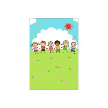 Imagem de Painel De Festa Vertical 1,50 x 2,20 - Crianças Mãos Dadas Fila 069 - 