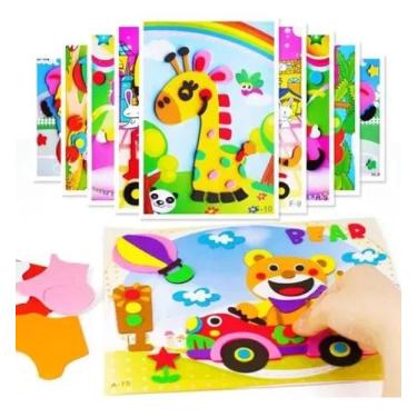 Imagem de Jogo De Quebra Cabeça Faça Você Mesmo Brinquedo Educativo - Montessori