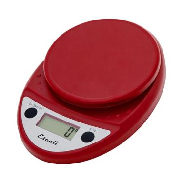 Imagem de Escali Primo P115WR Balança de alimentos de cozinha de precisão para assar e cozinhar, design leve e durável, visor digital LCD, vermelho quente