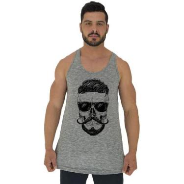 Imagem de Regata Longline Estampada Masculina MXD Conceito Caveira Bigode, EG, M
