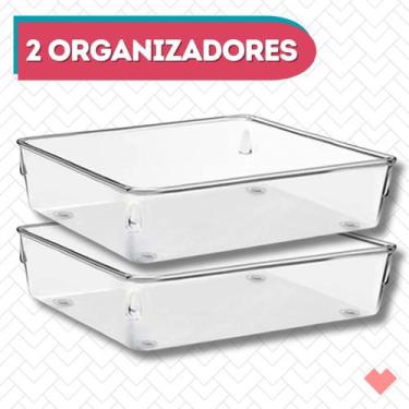 Imagem de Kit 2 Organizadores de Armarios Cozinha Modular 4 Geladeiras - PLASTUT
