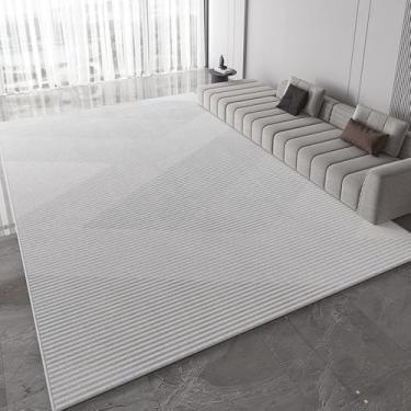 Imagem de Tapete cinza claro, luxuoso, com listras geométricas, para sala de estar, tapetes decorativos de tamanho grande, confortáveis, fáceis de limpar, para quarto, AX011, E, 80x120cm