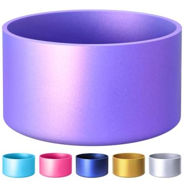 Imagem de VIKIZUES Bota protetora metálica fosca de silicone, compatível com Stanley/Simple Modern 567.0-1,134.0 g e garrafa de água 340.2-680.4 g e mais garrafas com base de 7-7.6 cm, capa de manga inferior