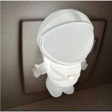 Imagem de Mini Luminária Abajur LED Bivolt para Quarto Infantil Luminária de Tomada Luz Suave e Confortável para Bebês Luminária de Parede Astronauta LED, Decorativa, Branca, Luz Noturna (1)