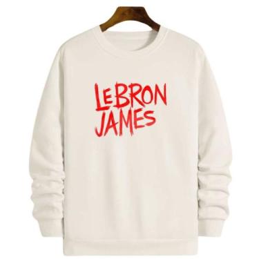 Imagem de Blusa Moletom Gola Basquete Logo Lebron James Basketball - Loja White 