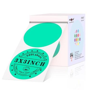 Imagem de Etiquetas Térmicas PARLAIM Round 7,62cm (500 Unidades) - Compatíveis c