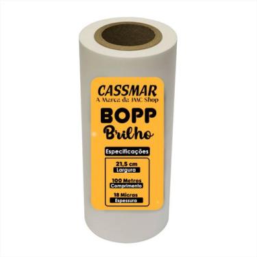 Imagem de Bopp Brilho Para Laminação Bobina A4 21,5cmX100m Cassmar 01un
