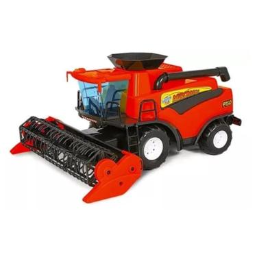 Imagem de Colheitadeira brinquedo trator vermelho