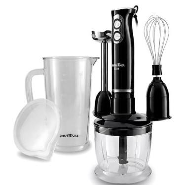 Imagem de Mixer com Processador Britânia 500W Turbo 3 em 1 Preto com Jarra, Pret
