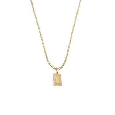 Imagem de Cordão 50Cm Masculino Feminino Pingente Letra X Banhado Ouro - Anaisa 