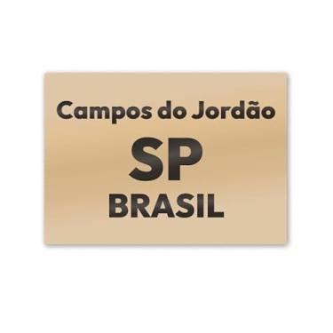 Imagem de Imã de Geladeira Campos do Jordão São Paulo MDF 8cm x 5cm