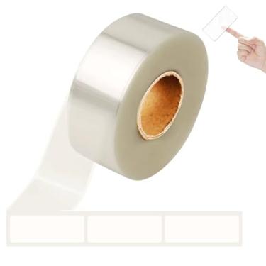 Imagem de 1step2dream 500 peças de protetor de etiqueta transparente para lombada de livros | Etiquetas transparentes para proteger códigos de barras, fita adesiva de lombada de livro | 5 cm A x 10 cm L